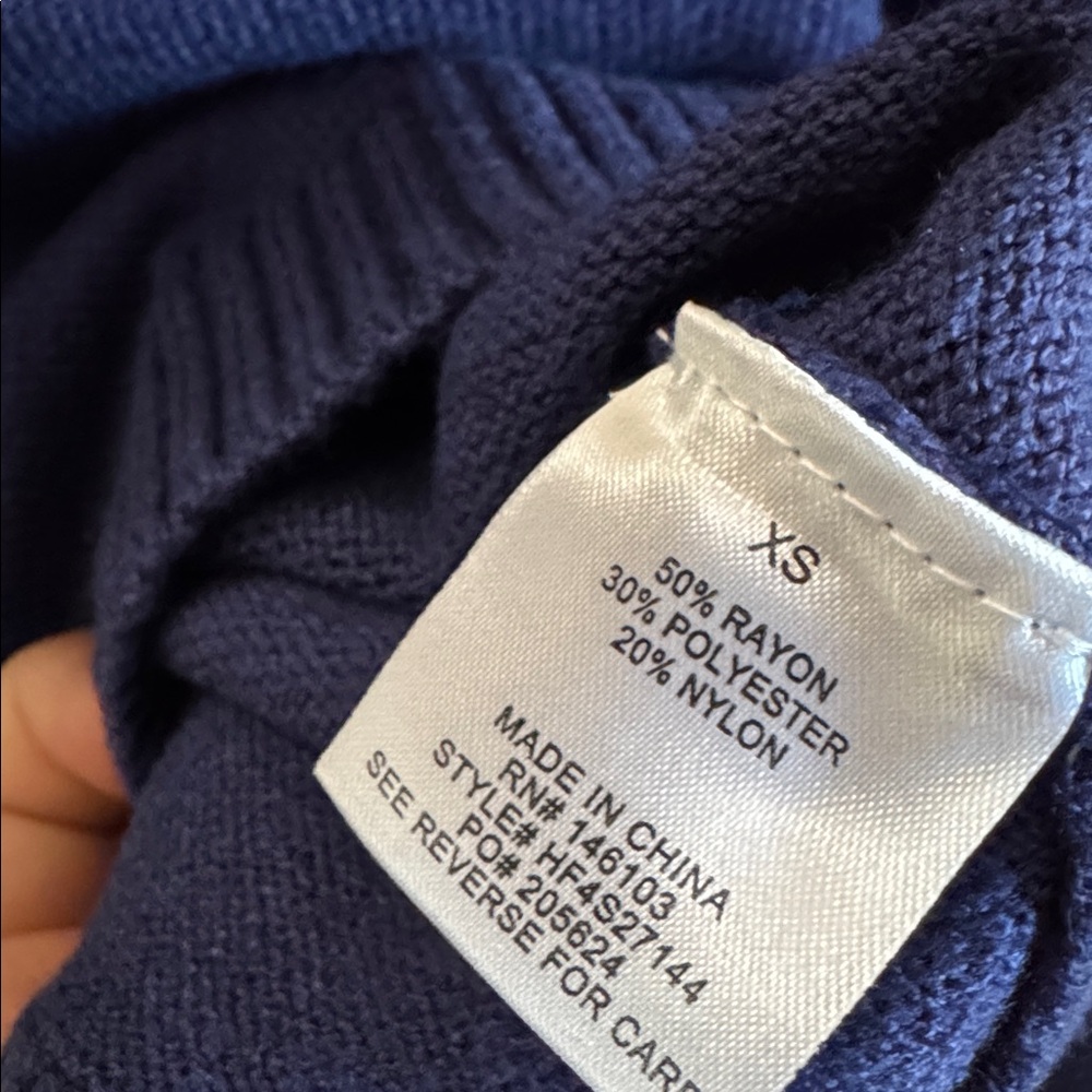 Hippie Rose Navy Knit Cowl Neck or off the Shoulder Sweater NWT XS Cozy New Top - Picture 7 of 7
